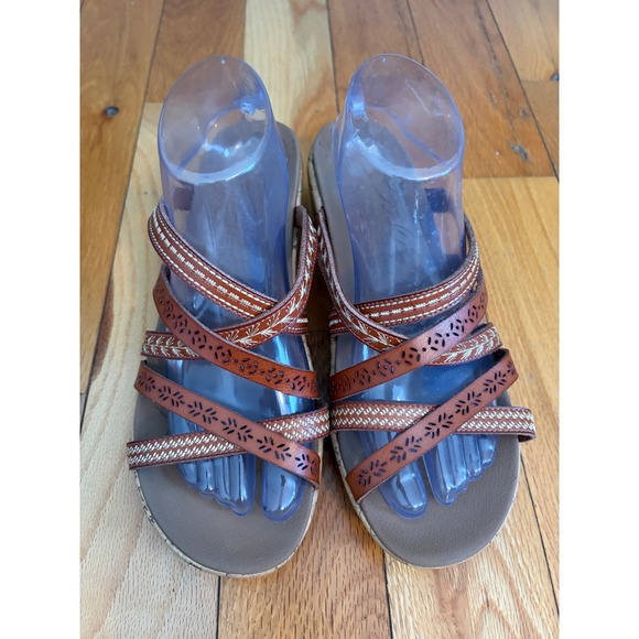 Skechers Beverlee Wedge Strappy Sandals Size 9 - Picture 2 of 9